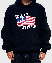 wavy navy hoodie (black)